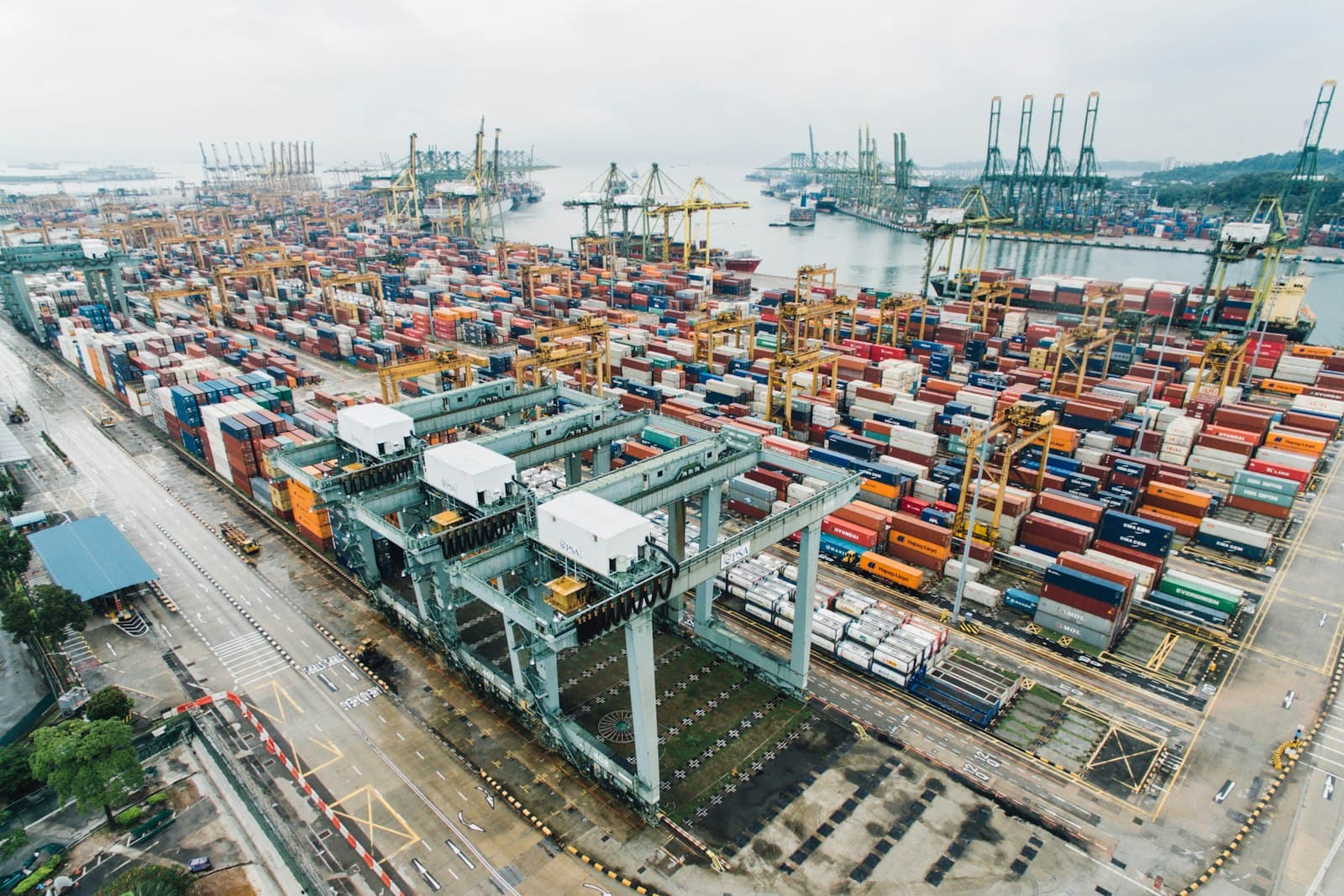 Transoceanic cargo vessel navigating international shipping lanes